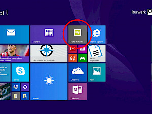 Abb. 2, Windows-8 Start-Bildschirm