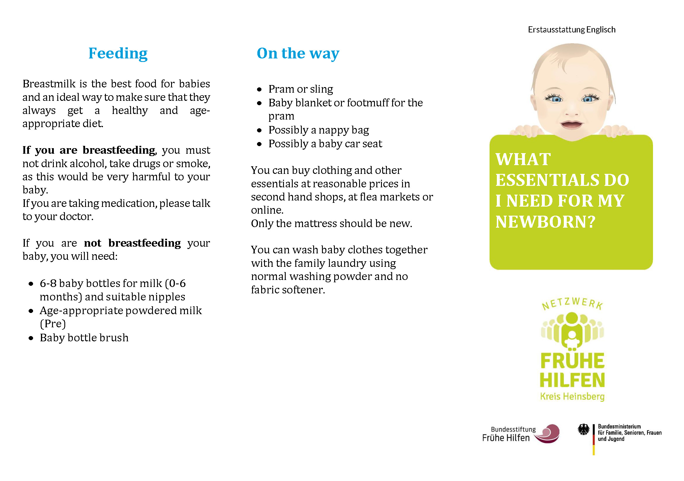 Vorschaubild Flyer Erstausstattung Englisch