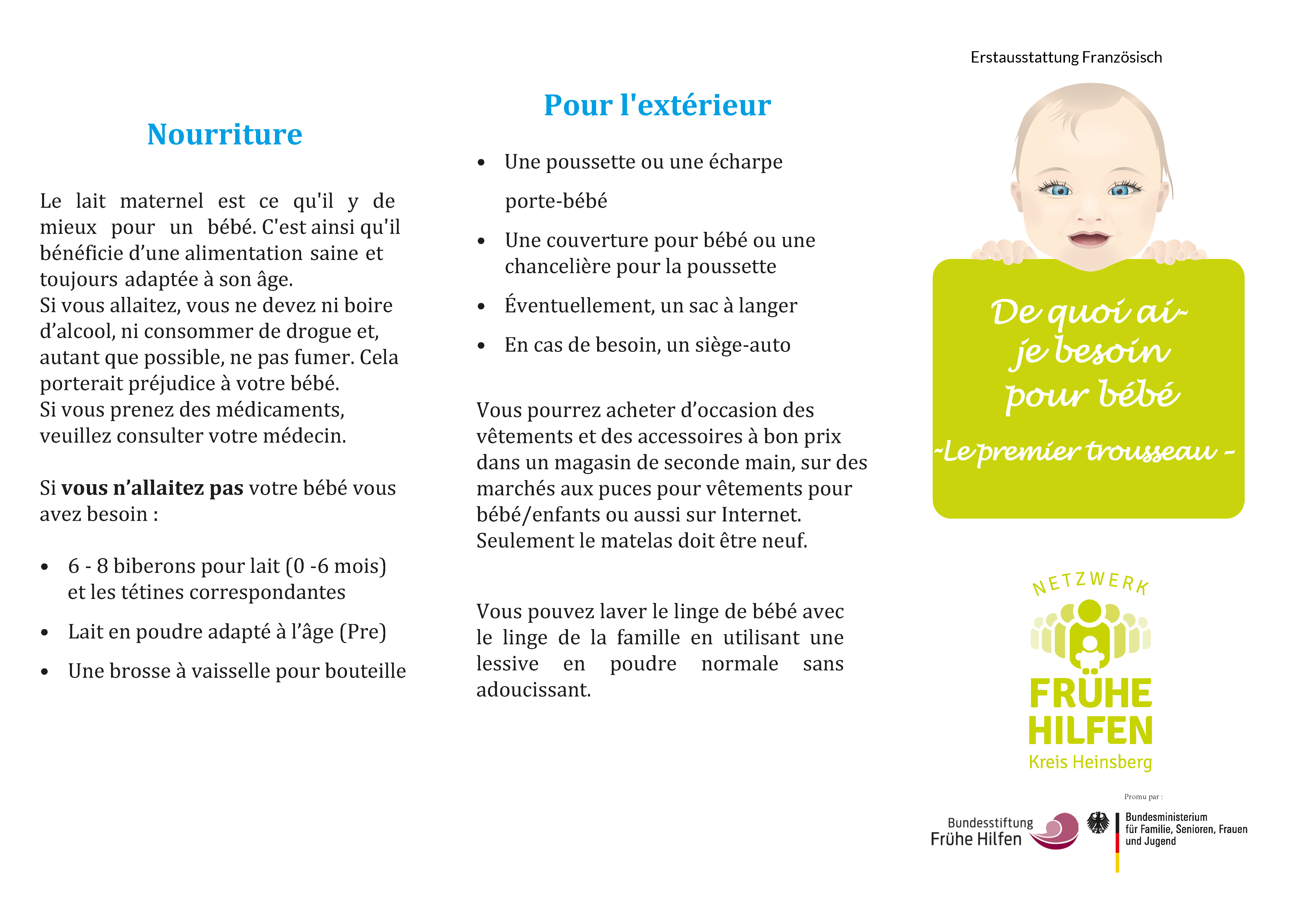 Vorschaubild Flyer Erstausstattung Französisch